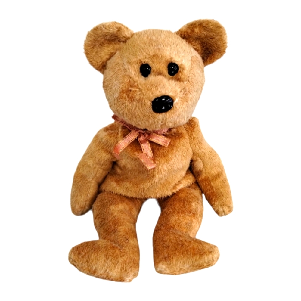 Ty Beanie Babies  - CASHEW  the SUPER SOFT  brown bear soft toy